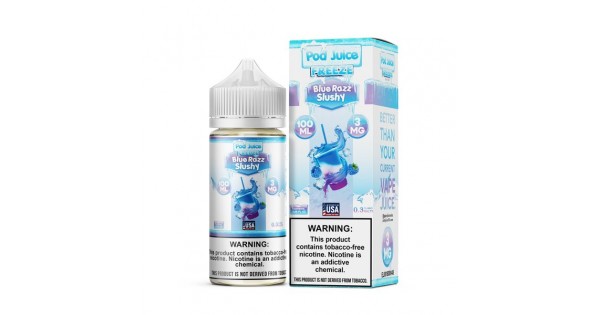 Pod Juice Synthetic Blue Razz Slushy Freeze 100ml 4830